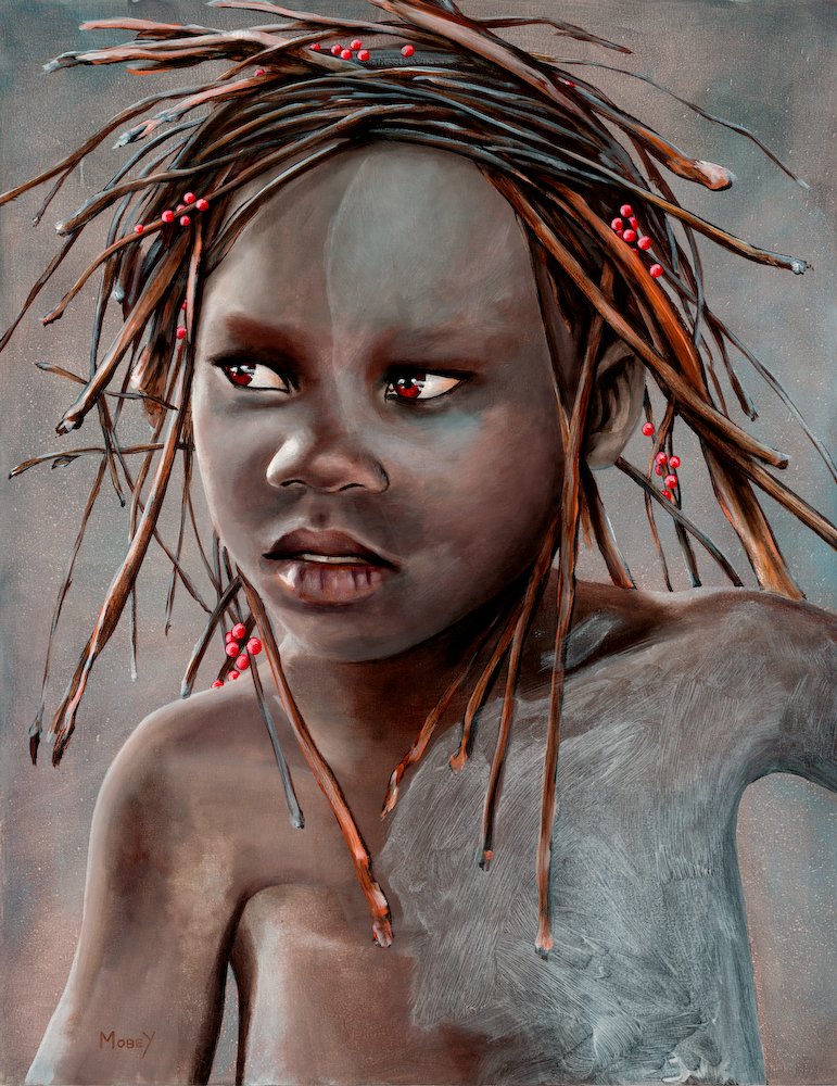 Little Child with Red Berries