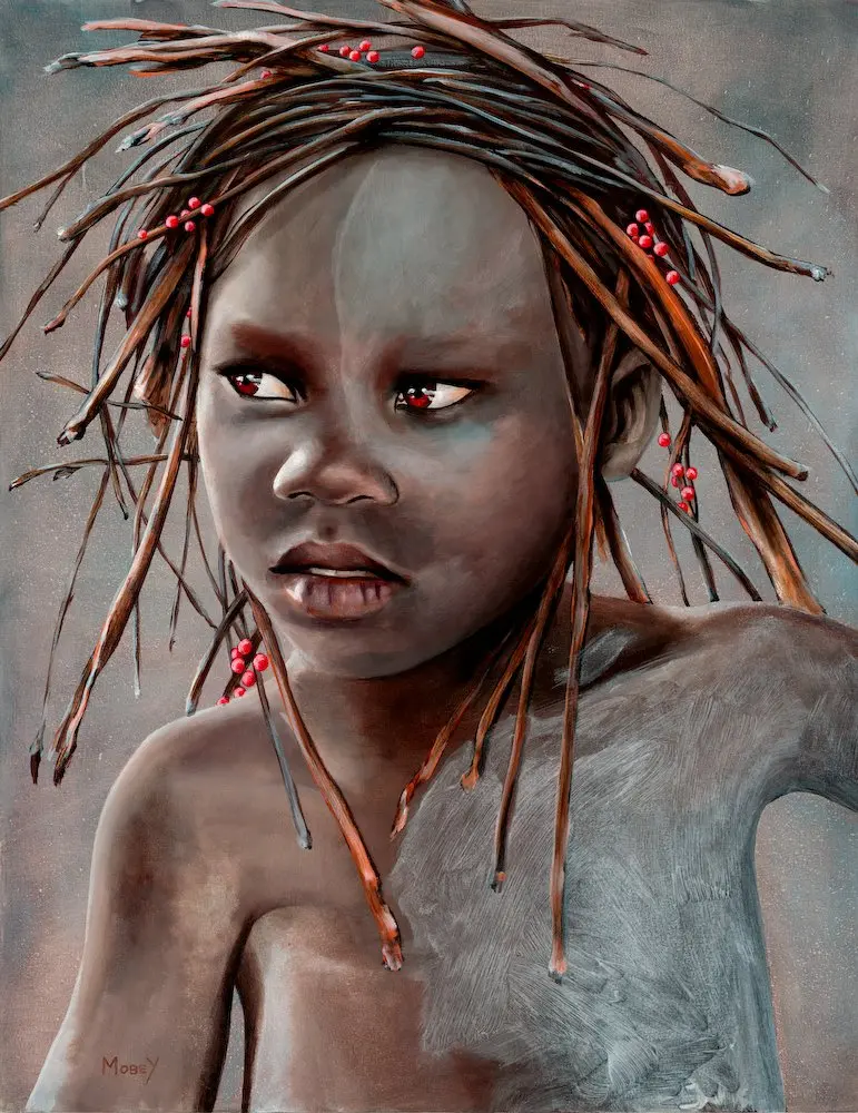 Little Child with Red Berries